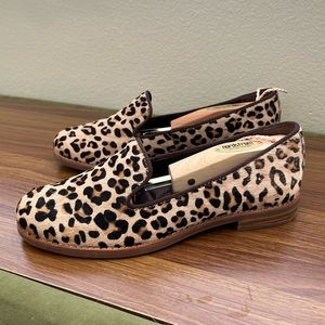 Sperry leopard print horse hair dress loafers